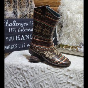 BLAZIN ROXX SQUARE TOE SCARLETT RAIN BOOT
